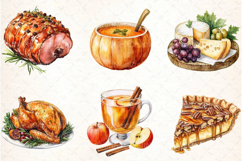 Thanksgiving Feast Clipart Bundle - CraftNest - Digital Crafting and Art