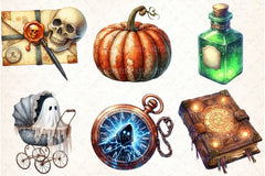 Antique Halloween Clipart Bundle 8 - CraftNest - Digital Crafting and Art