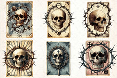 Vintage Halloween Tarot Card Clipart Bundle - CraftNest - Digital Crafting and Art