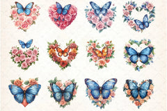Butterfly Roses Clipart Bundle - CraftNest - Digital Crafting and Art