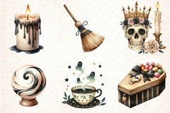 Beige & Black Halloween Clipart Bundle 99 - CraftNest - Digital Crafting and Art