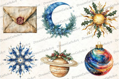 Celestial Christmas Clipart Bundle1 - CraftNest - Digital Crafting and Art
