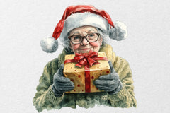 Funny Old Lady Christmas Clipart Bundle - CraftNest - Digital Crafting and Art