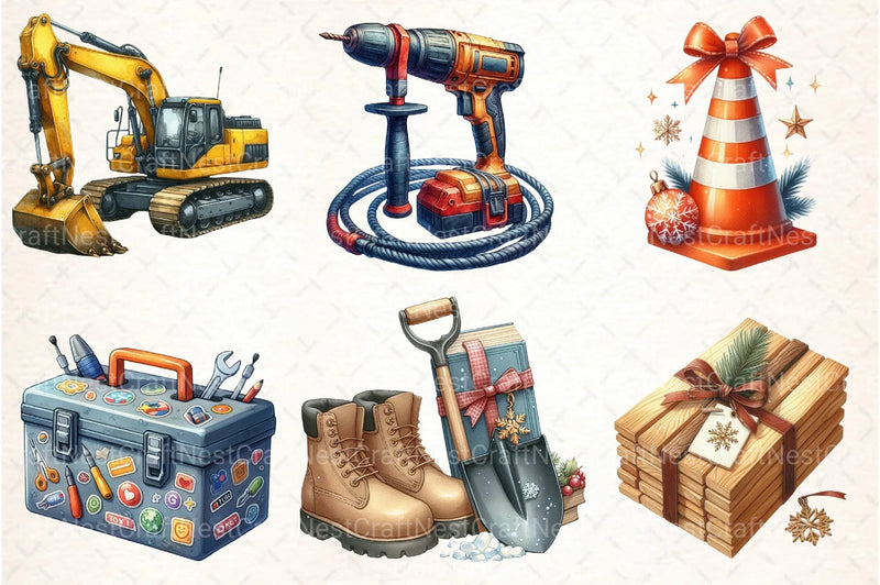 Construction Site Clipart Bundle - CraftNest - Digital Crafting and Art