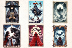 Halloween Vintage Tarot Card Clipart Bundle - CraftNest - Digital Crafting and Art