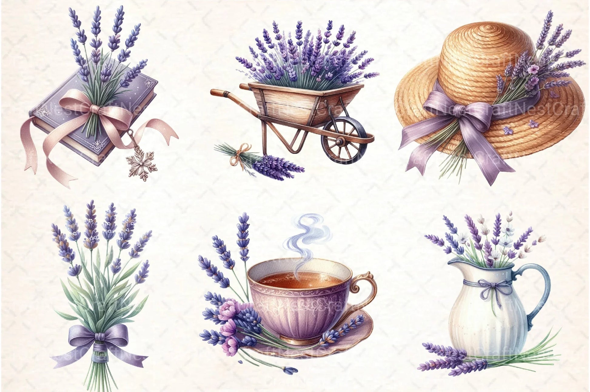 Countryside Lavender Clipart Bundle 102 - CraftNest - Digital Crafting and Art