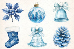 Christmas Blue Clipart Bundle - CraftNest - Digital Crafting and Art