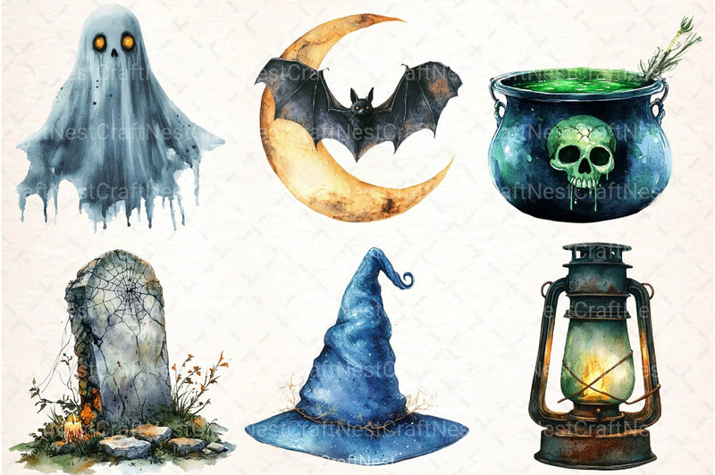 Spooky Halloween Clipart Bundle 4 - CraftNest - Digital Crafting and Art
