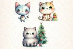 Holiday Cat Clipart Bundle - CraftNest - Digital Crafting and Art