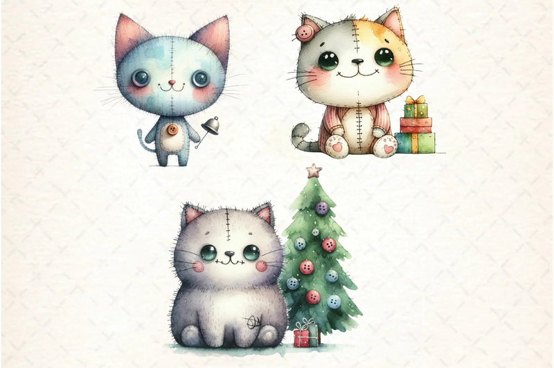 Holiday Cat Clipart Bundle - CraftNest - Digital Crafting and Art