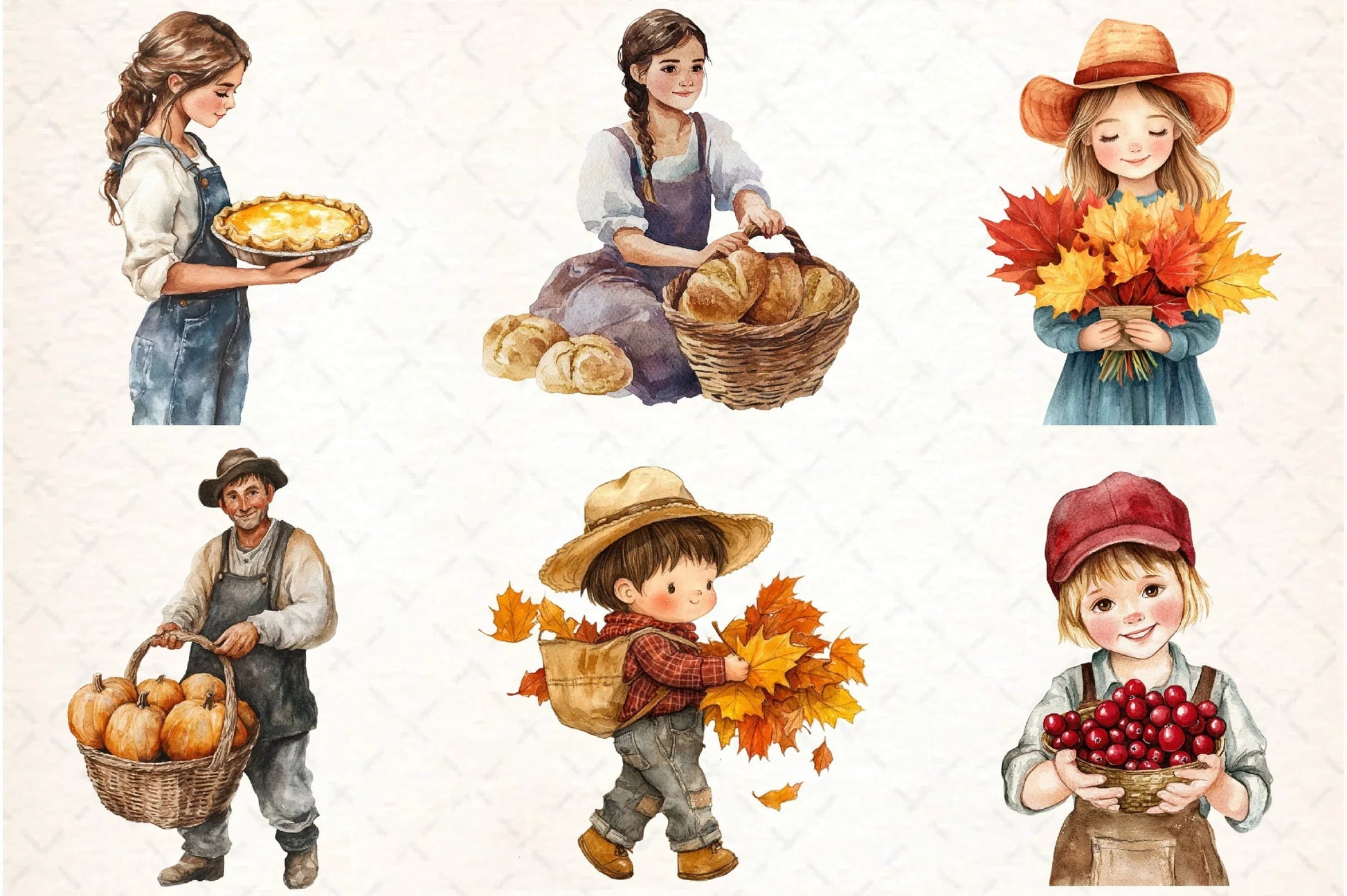 Thanksgiving Farmer Clipart Bundle - CraftNest - Digital Crafting and Art