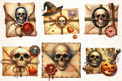 Halloween Love Letter Stamp Clipart Bundle - CraftNest - Digital Crafting and Art