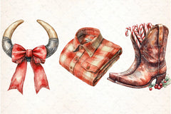 Western Cowboy Christmas Clipart Bundle 8 - CraftNest - Digital Crafting and Art
