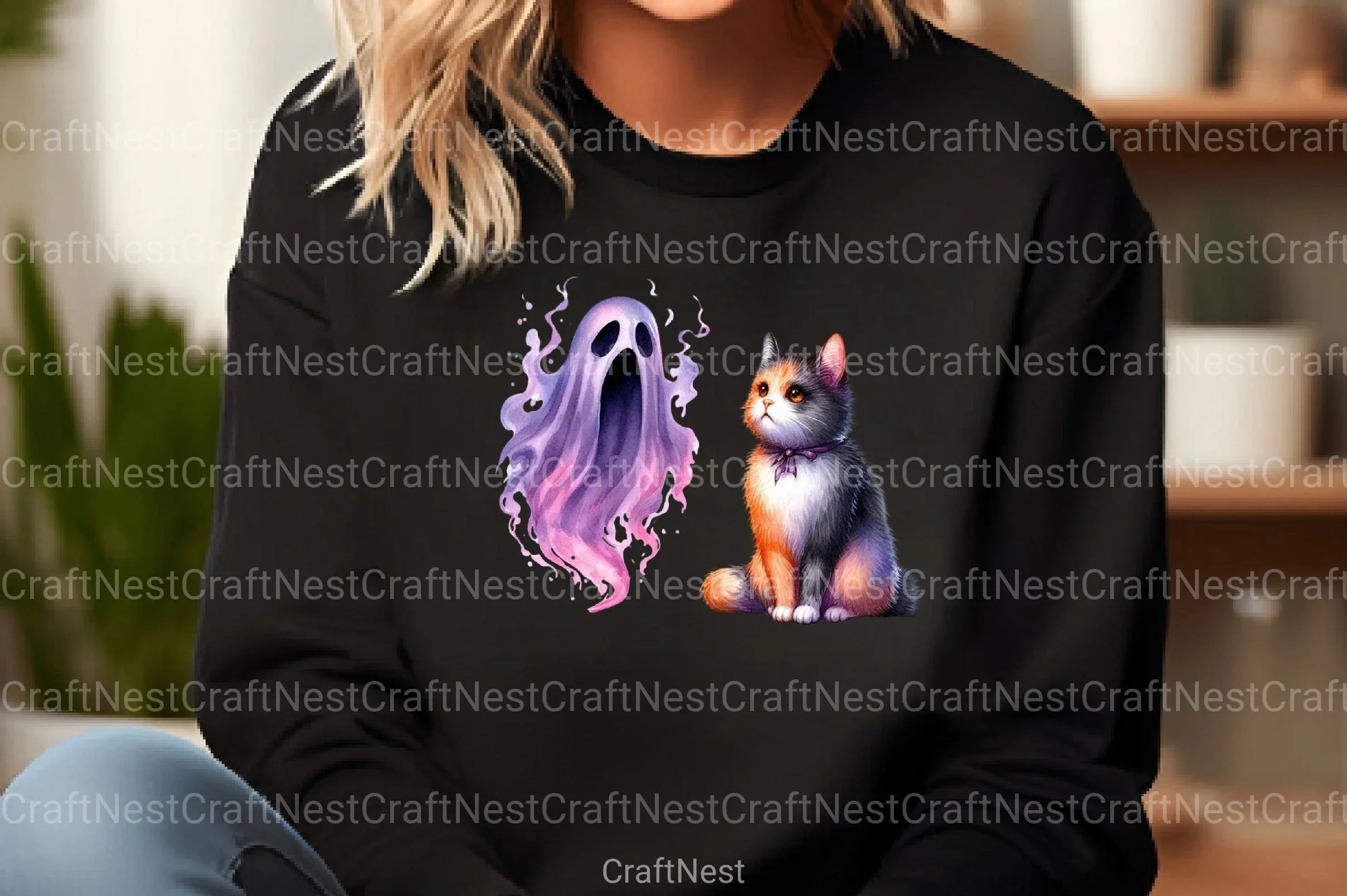 Halloween Cat & Ghost Clipart Bundle 78 - CraftNest - Digital Crafting and Art