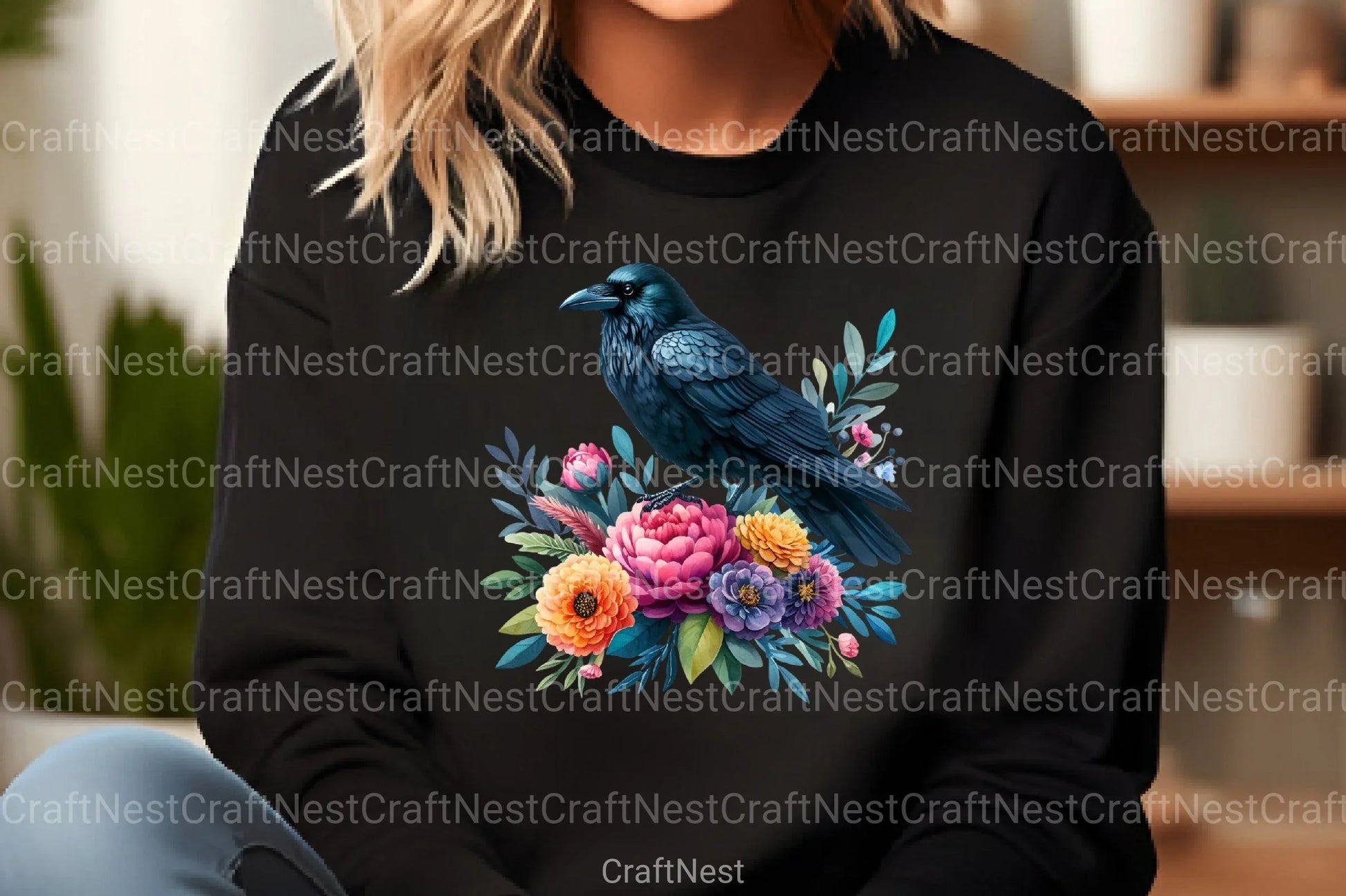 Black Raven Clipart Bundle - CraftNest - Digital Crafting and Art