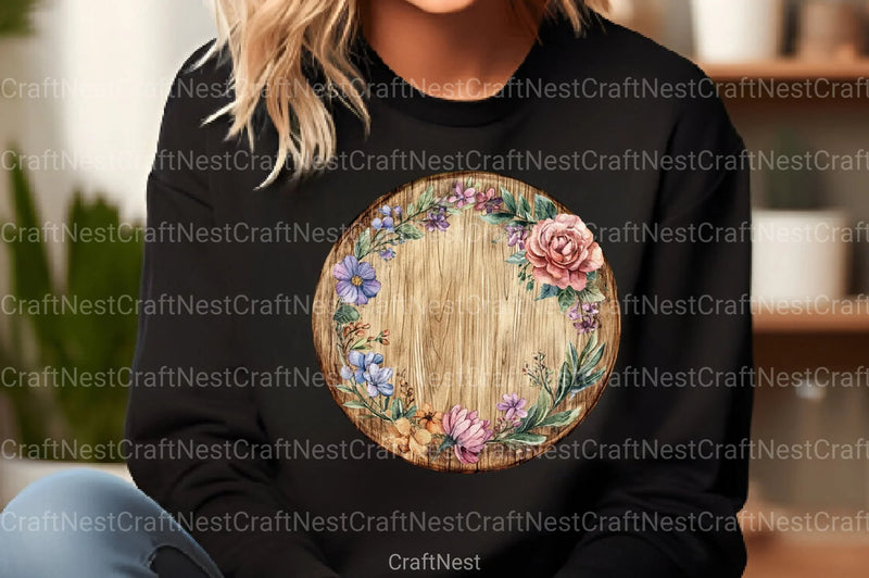 Round Wooden Clipart Bundle - CraftNest - Digital Crafting and Art