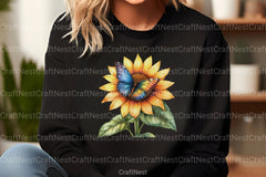 Colorful Flowers and Butterflies Clipart Bundle - CraftNest - Digital Crafting and Art