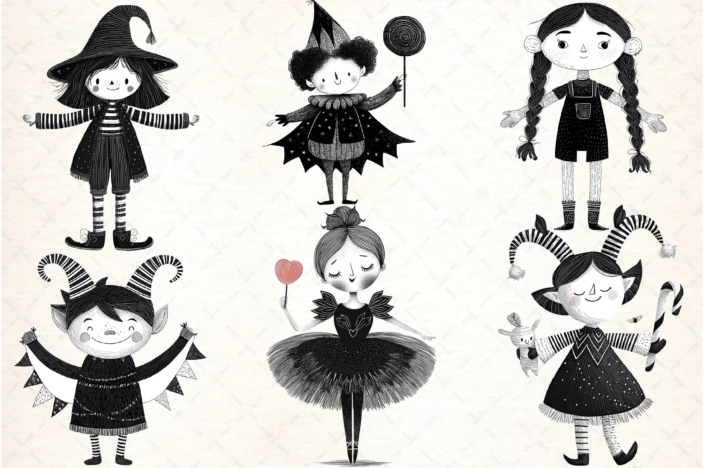 Whimsical Gothic Vampire Dolls Clipart Bundle - CraftNest - Digital Crafting and Art