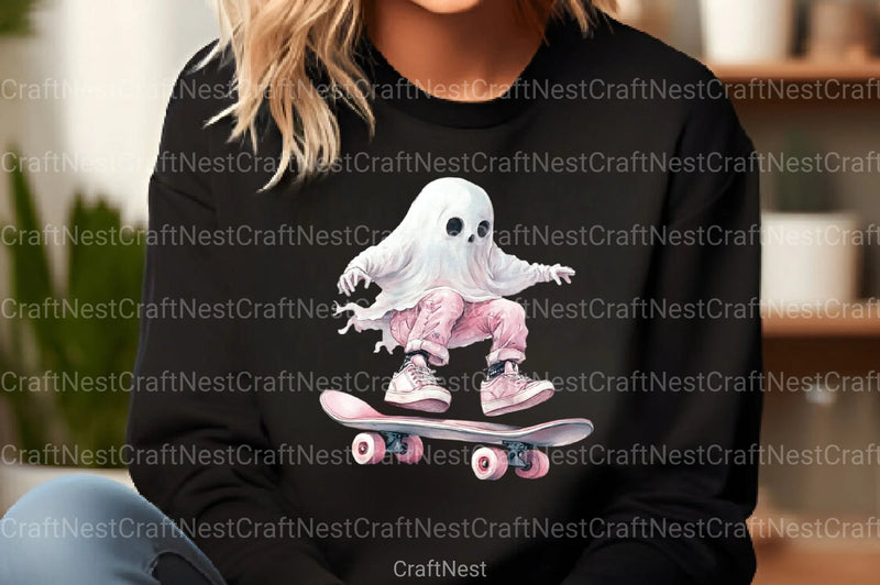 Pink Retro Halloween Clipart Bundle - CraftNest - Digital Crafting and Art