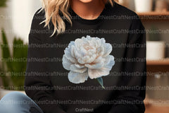 White Peony Flowers Clipart Bundle - CraftNest - Digital Crafting and Art