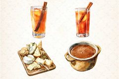 Rustic Thanksgiving Dinner Clipart Bundle - CraftNest - Digital Crafting and Art