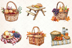 Thanksgiving Picnic Clipart Bundle - CraftNest - Digital Crafting and Art