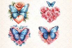 Butterfly Roses Clipart Bundle - CraftNest - Digital Crafting and Art