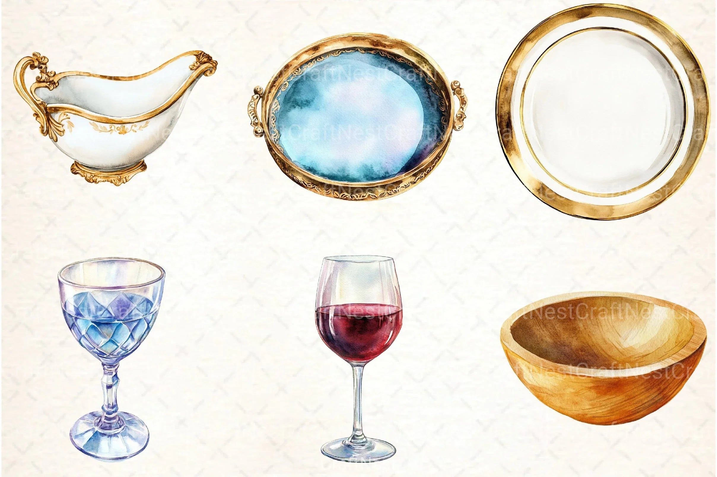 Thanksgiving Table Setting Clipart Bundle - CraftNest - Digital Crafting and Art