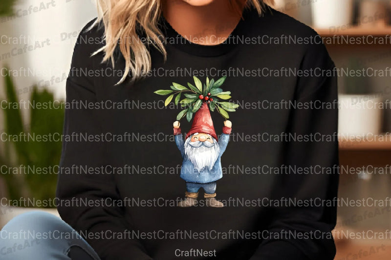 Merry Christmas Gnomes Clipart Bundle - CraftNest - Digital Crafting and Art