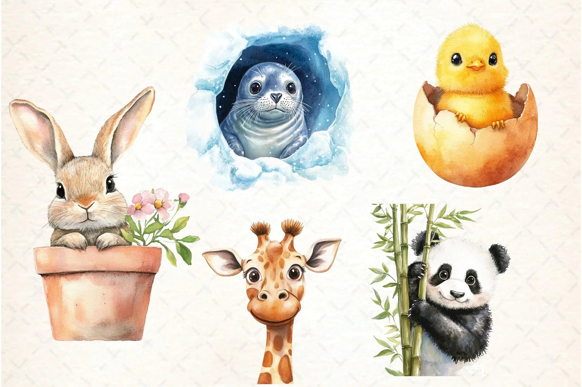 Funny Cute Animal Peeking Clipart Bundle - CraftNest - Digital Crafting and Art