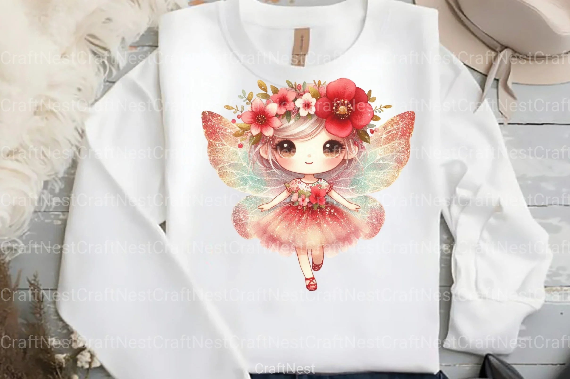 Flower Glitter Fairy Clipart Bundle - CraftNest - Digital Crafting and Art