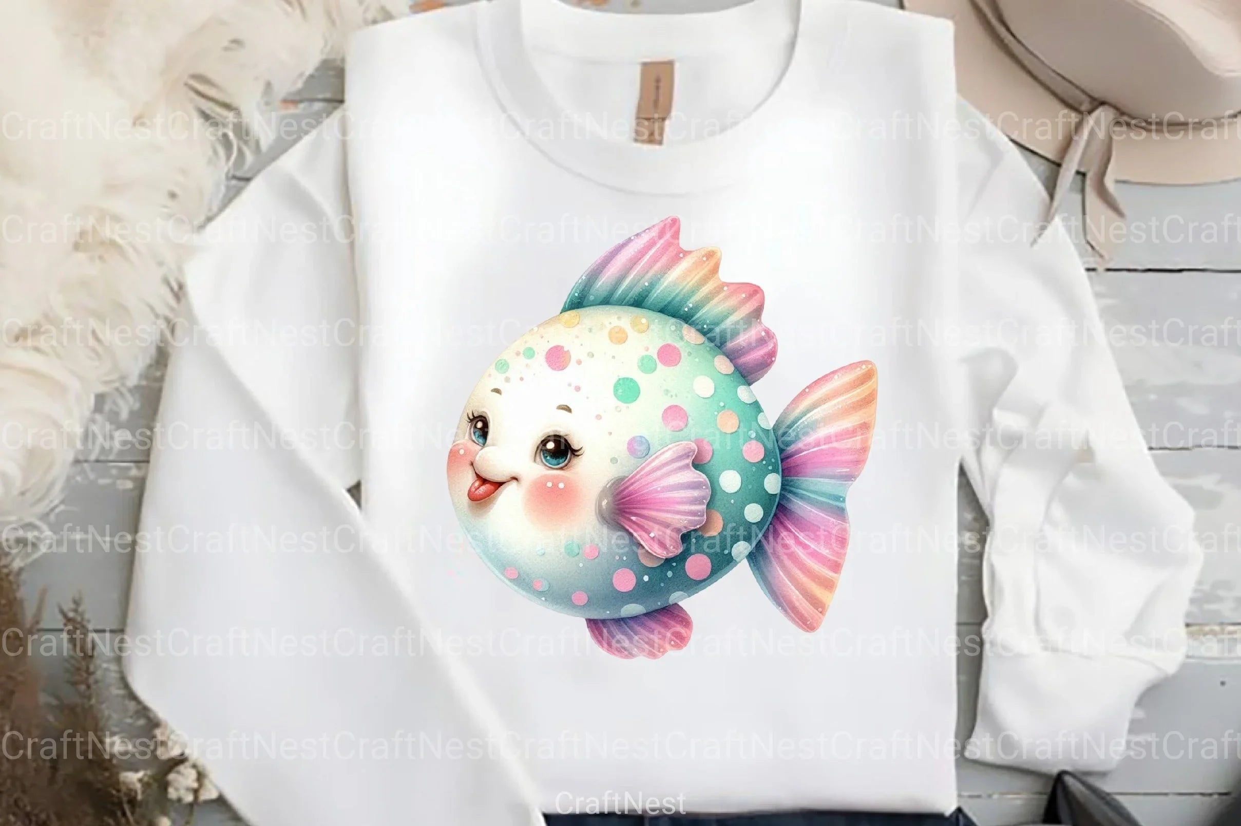 Whimsical Summer Fishes Clipart Bundle - CraftNest - Digital Crafting and Art