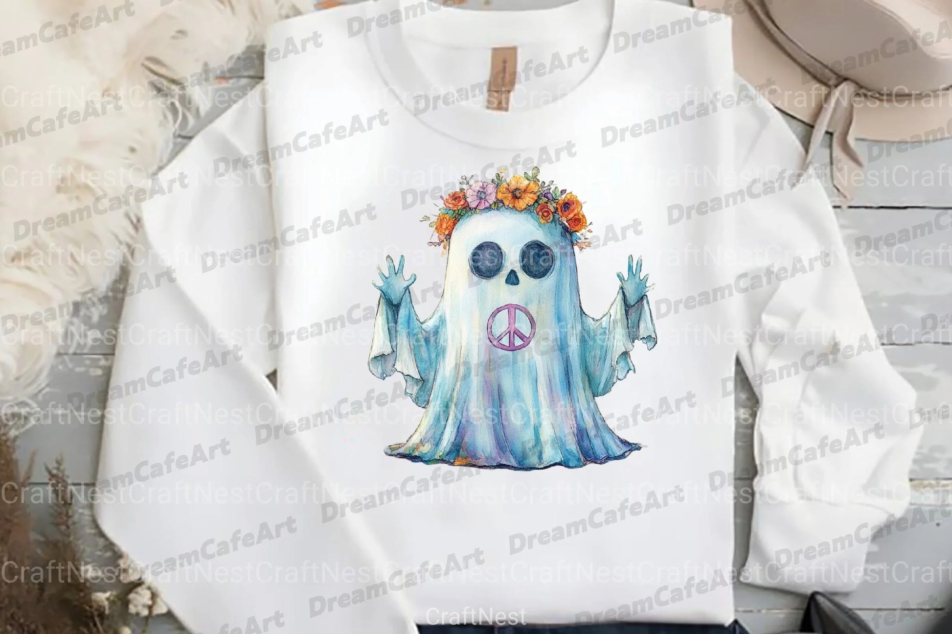 Groovy Retro Halloween Clipart Bundle - CraftNest - Digital Crafting and Art