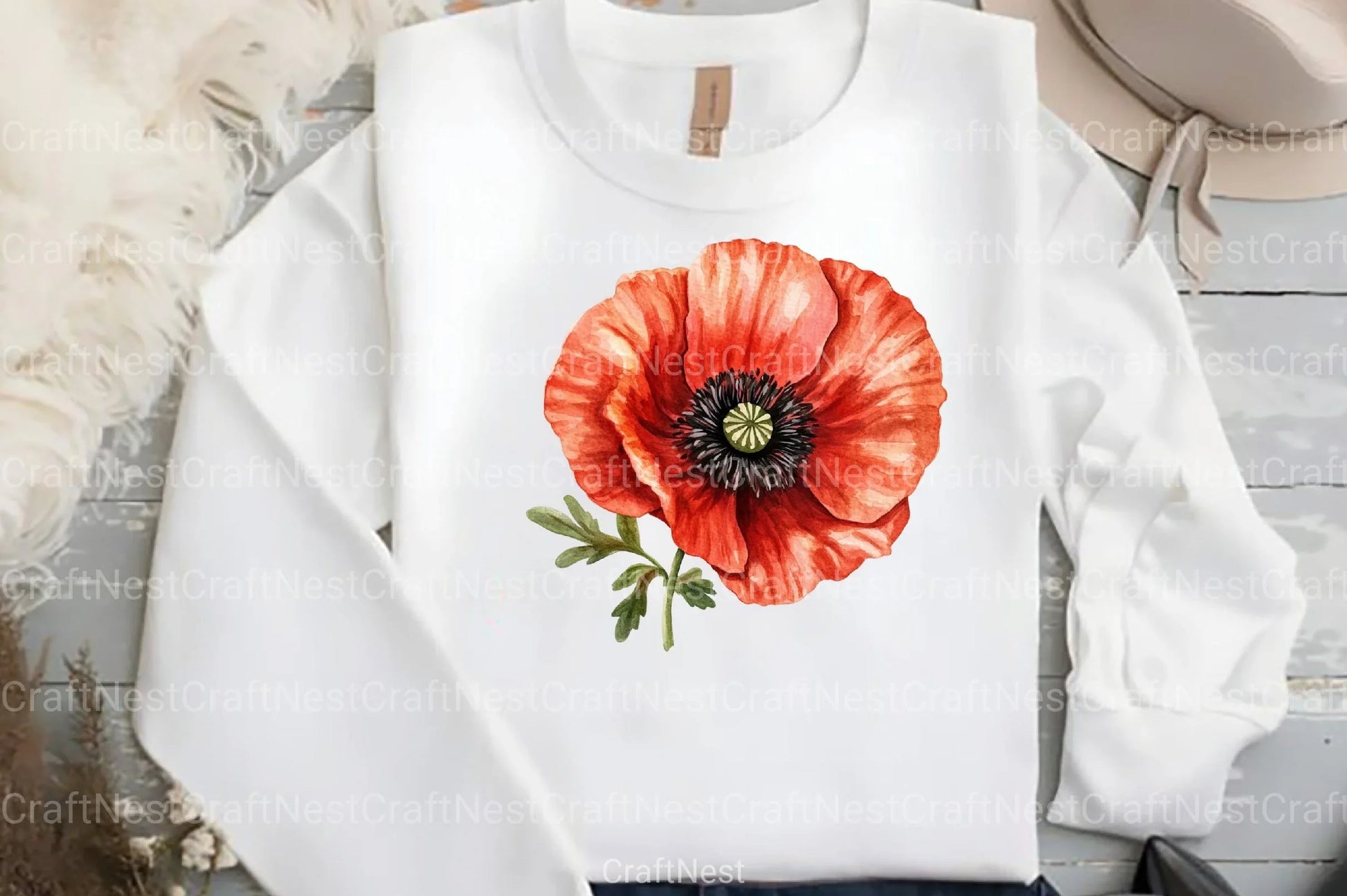 Poppy Flowers Clipart Bundle 888 - CraftNest - Digital Crafting and Art