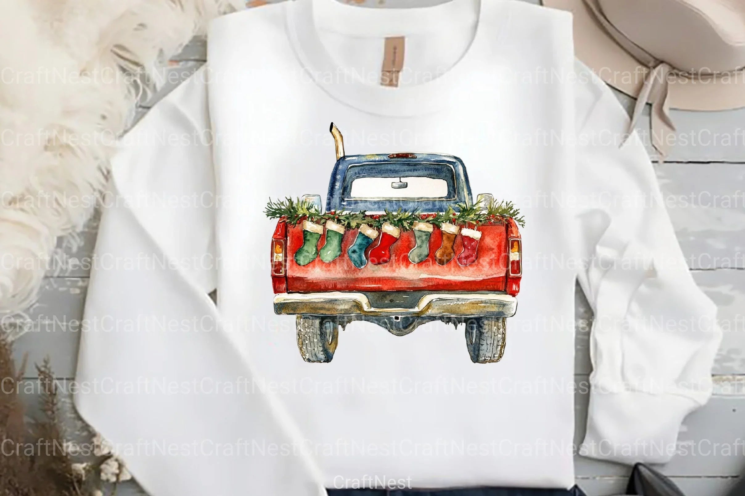 Christmas Truck Clipart Bundle 99 - CraftNest - Digital Crafting and Art