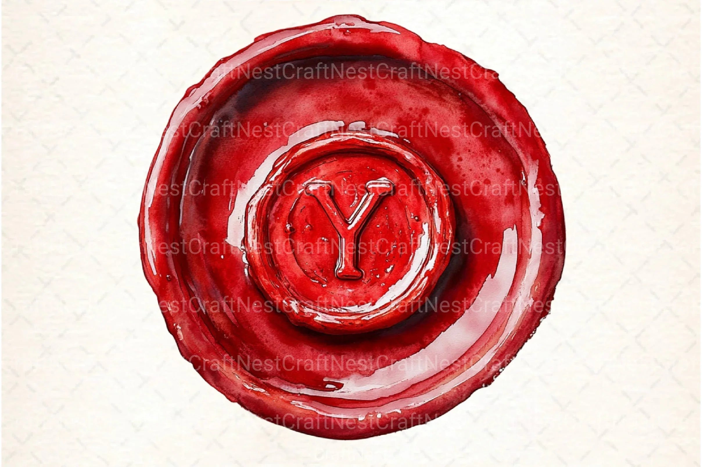 Seal Wax Letter Red Stamp Clipart Bundle - CraftNest - Digital Crafting and Art