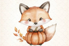 Cute Kawaii Thanksgiving Animals Clipart Bundle - CraftNest - Digital Crafting and Art