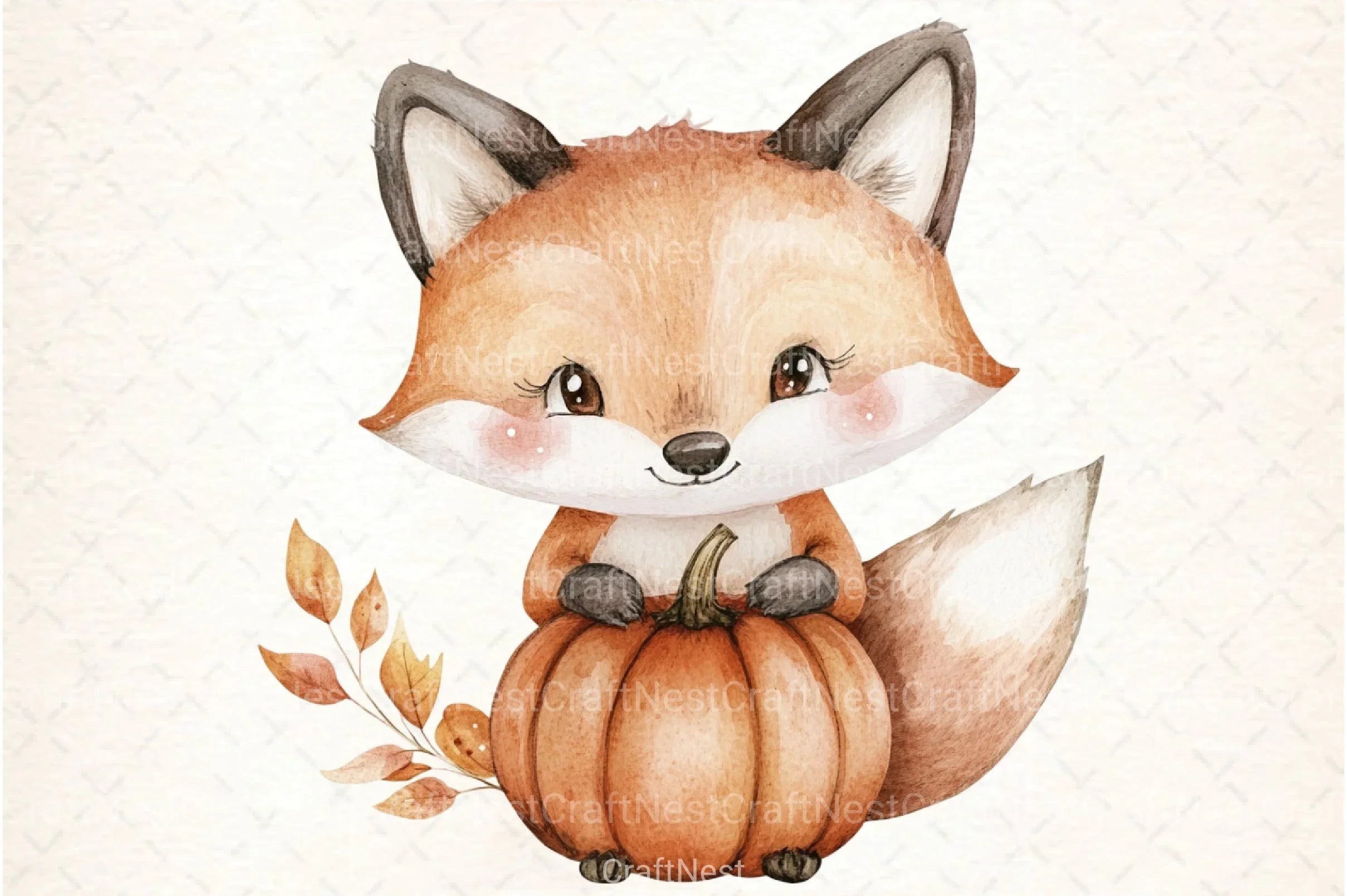 Cute Kawaii Thanksgiving Animals Clipart Bundle - CraftNest - Digital Crafting and Art