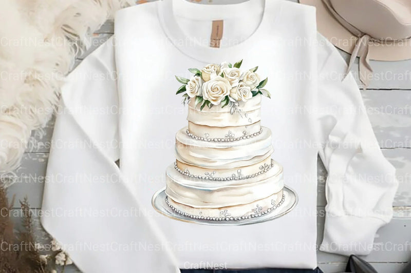 White Wedding Day Clipart Bundle - CraftNest - Digital Crafting and Art