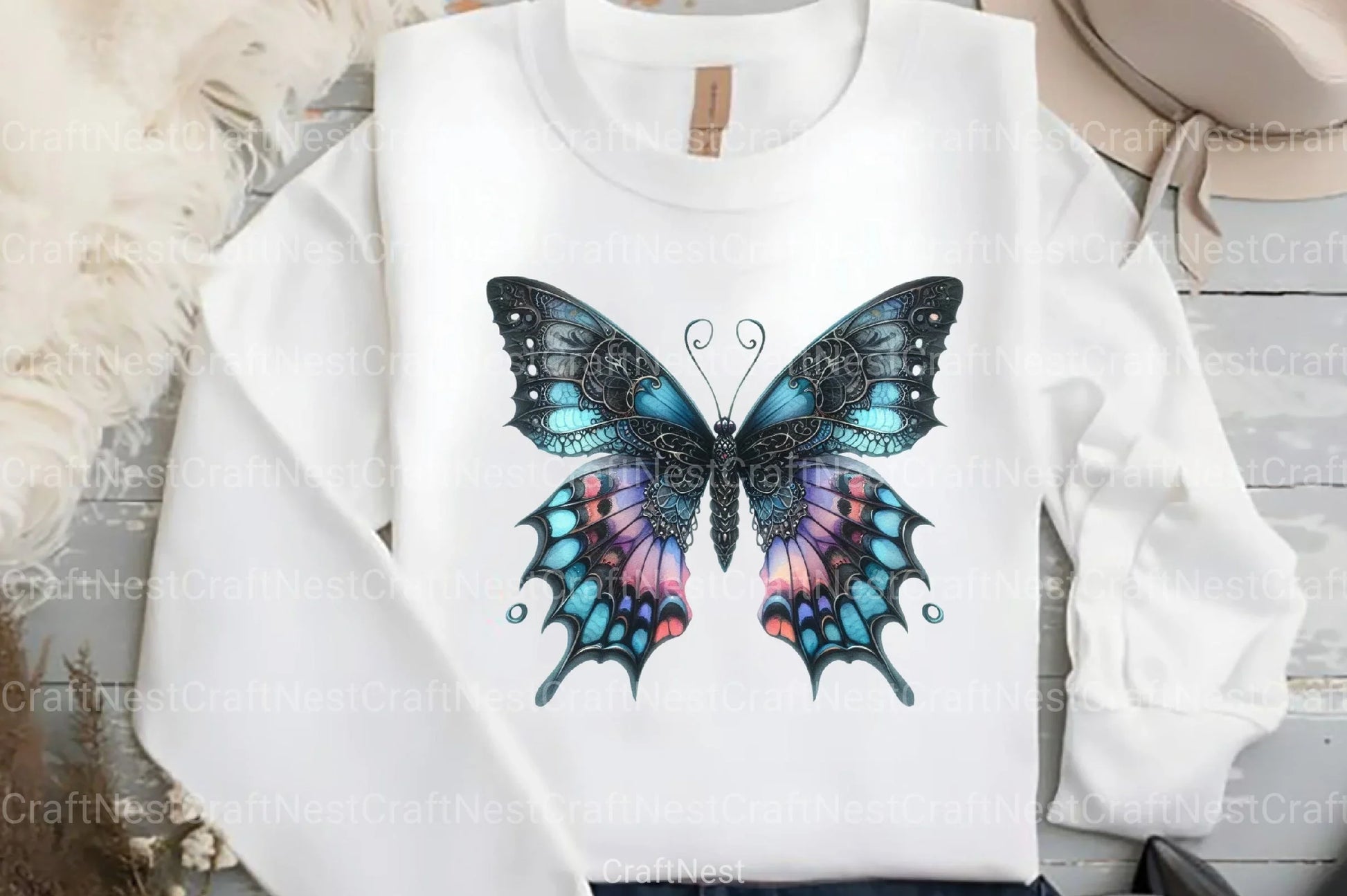 Gothic Butterfly Clipart Bundle 1 - CraftNest - Digital Crafting and Art