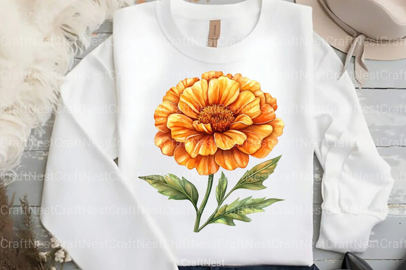 Sunset Fall Flowers Clipart Bundle - CraftNest - Digital Crafting and Art