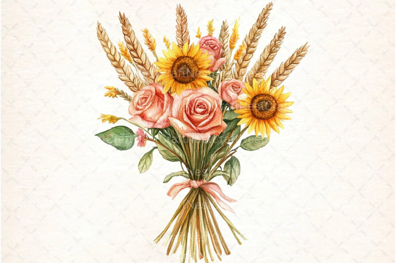 Happy Thanksgiving Floral Clipart Bundle - CraftNest - Digital Crafting and Art