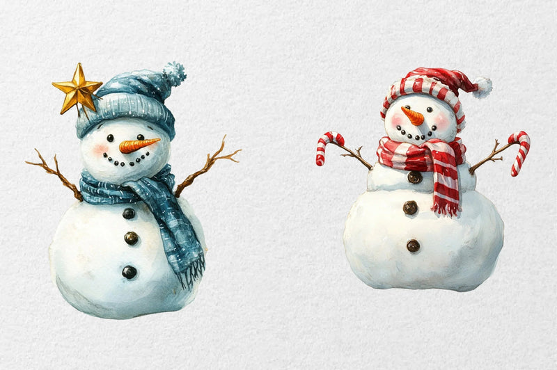 Funny Christmas Snowman Clipart Bundle - CraftNest - Digital Crafting and Art