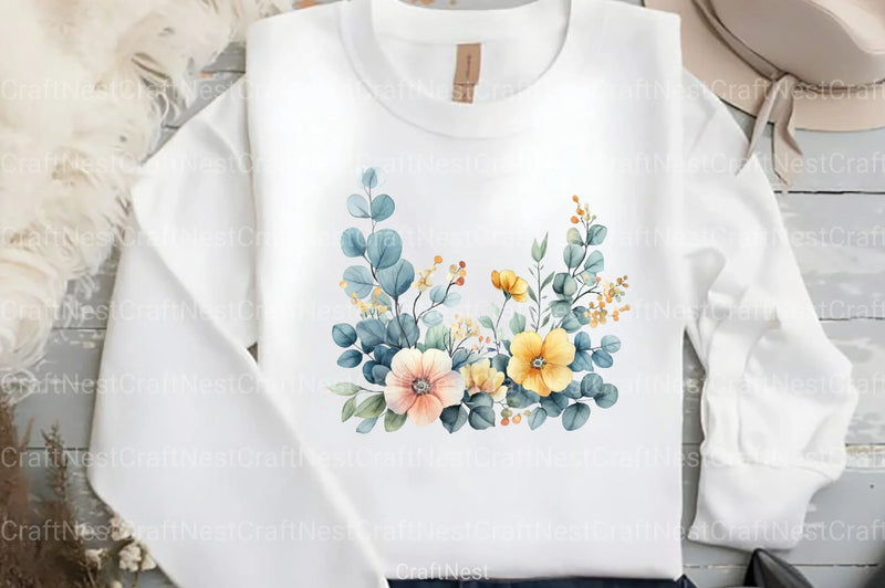 Garden Flowers Border Clipart Bundle - CraftNest - Digital Crafting and Art