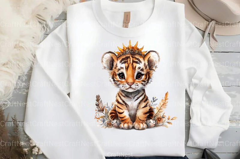 Boho Baby Animals Clipart Bundle 2 - CraftNest - Digital Crafting and Art