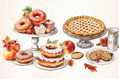 Thanksgiving Dessert Table Clipart Bundle - CraftNest - Digital Crafting and Art