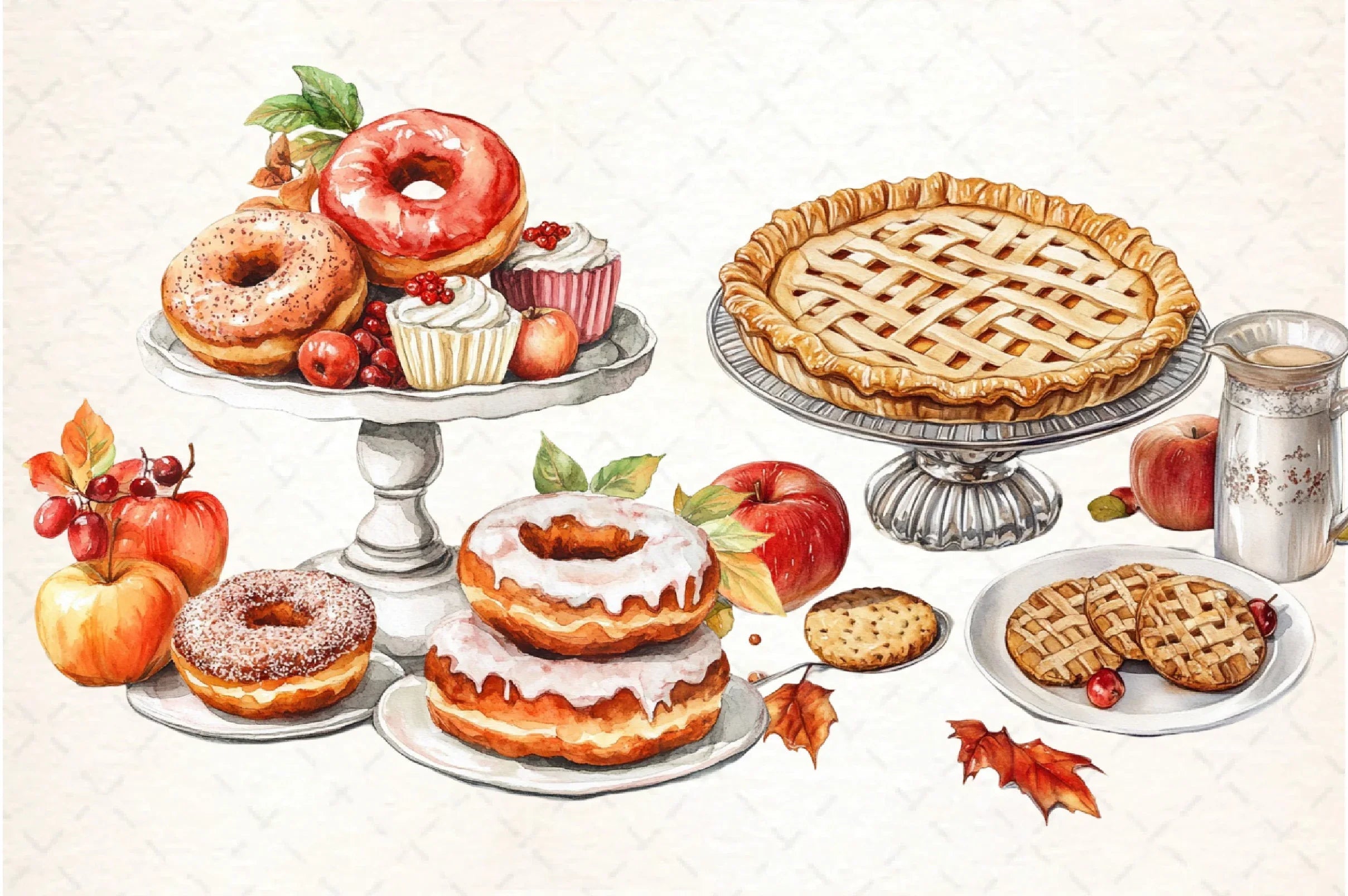 Thanksgiving Dessert Table Clipart Bundle - CraftNest - Digital Crafting and Art