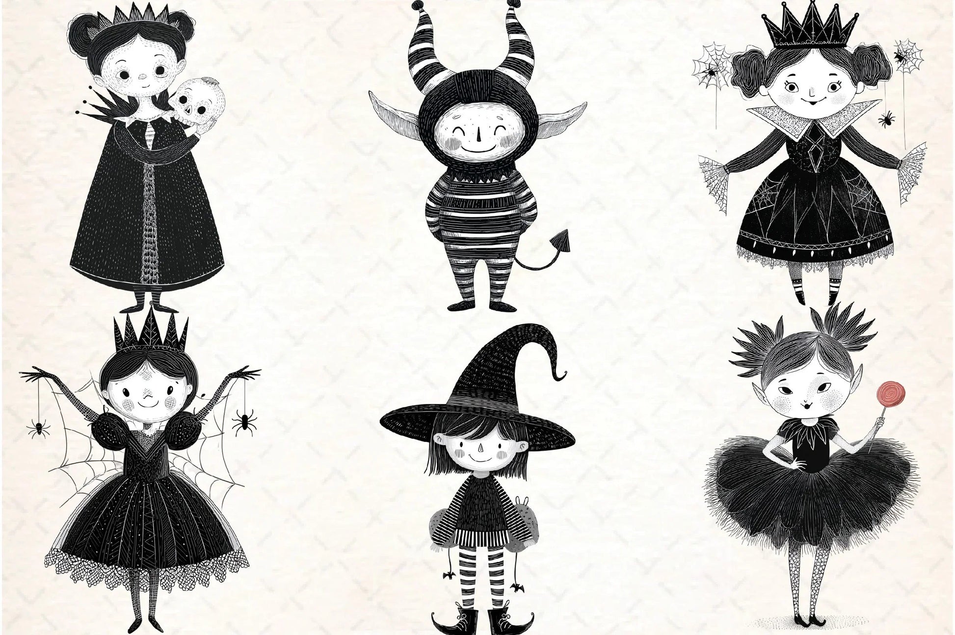 Whimsical Gothic Vampire Dolls Clipart Bundle - CraftNest - Digital Crafting and Art
