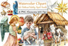 Cute Christmas Nativity Clipart Bundle