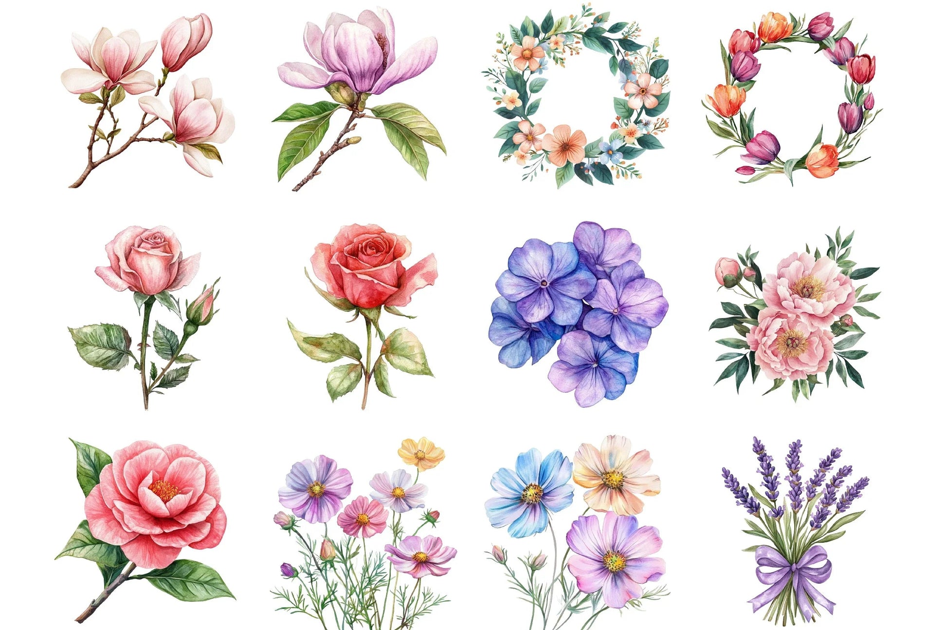 Romance Flower Clipart Bundle - CraftNest - Digital Crafting and Art